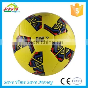 High Level Various Size Color Custom Made Scuff-resistant Conventional 3.5mm PVC Leather Football Soccer Ball thumbnail-3