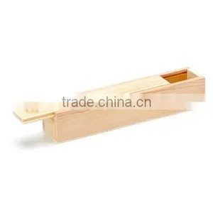 Slide Top Craft Wood Pencil Box thumbnail-1