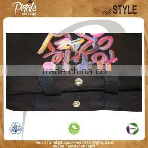 PP Laminated Jute Tote Bag With Two Color Overall Umbrella Print & With Strong Web Handle thumbnail-6