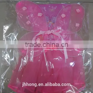 Pink Costume Butterfly Wings Set for Kids thumbnail-1