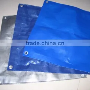 Factory Pirce 100gsm PE Tarpaulin With Aluminum Eyelets Every 100cm thumbnail-1