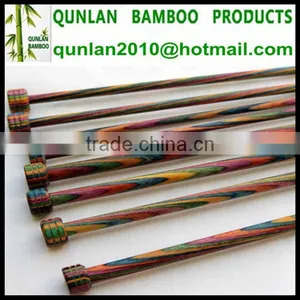 Single Pointed Wooden Multicoloured Needles thumbnail-1