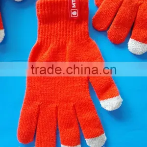 Customize Any Colors Printing 3 Fingers Touch Screen Gloves thumbnail-6
