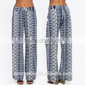 Best Selling Ladies Wide Leg Casual Boho Pants OEM Service thumbnail-6