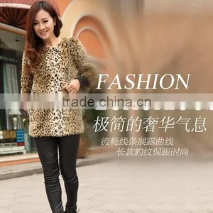 Multicolour Fashion Fox Fur 2014 Wool Overcoat Medium-long Fur Coat thumbnail-3