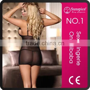 Sexy Girls See Through Bedroom Wear Nighty Lingerie thumbnail-2