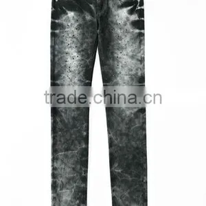Gorgeous Rhinestones Jeans Rock Style thumbnail-1