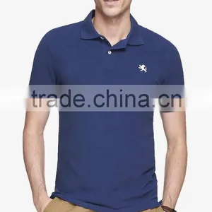 2015 Collar Design Mens Sports Slim Fit Pique Original Mens Polo T-shirts thumbnail-1