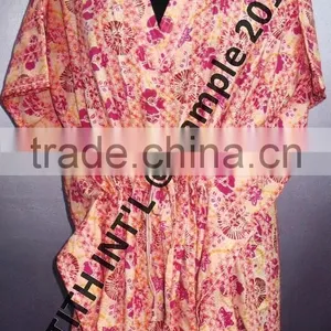 Viscose Printed V Neck Gown thumbnail-5