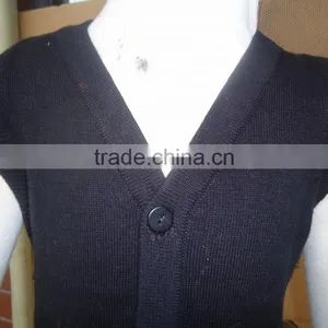 Baby Kids V-neck Button Down Sleeveless Sweater Vests With Pockets thumbnail-3