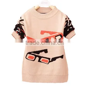 Fashion Glasses Child Jacquard Sweater Knitting Patterns Children Pullover thumbnail-1