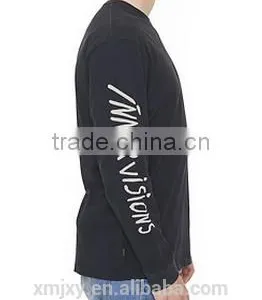 Front&Sleeve Print Long Sleeve Black Tee for Man thumbnail-4