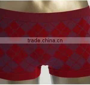 Cotton Checkered Seamless Lady Boxer Short Brief Underwear thumbnail-1