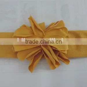 Wholesale Cute Baby Girls Hair Accessories Fancy Hair Bands Boutique Baby Girl Flower Cotton Fabric Elactic Headband for Kids thumbnail-4