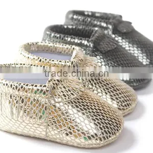 Shinning Leather Moccasins Shoes for Baby, Baby PU Shining Moccains thumbnail-1
