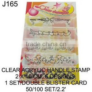 J165 CLEAR ACRYLIC HANDLE STAMP thumbnail-1