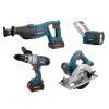 Bosch CLPK40-180 18 Volt Litheon 4 Tool Combo Kit thumbnail-1