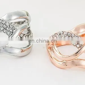 White Gold Plated Rings Women Wedding Engagement Rings Fashion CZ Diamond Vintage Jewelry thumbnail-5