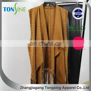 2016 Women's Cut and Sew Suede Top for Women thumbnail-3