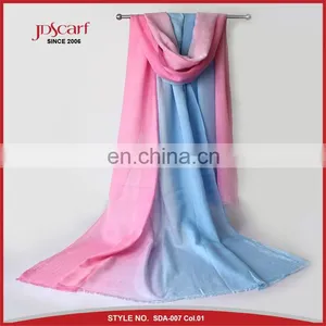 Colourful Thin Fashion Pashmina Scarf Gradient Color Acrylic Scarf thumbnail-1