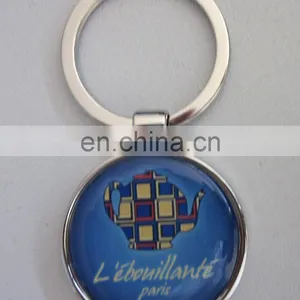 Custom Design Metal Keychains With Epoxy Flower Shape thumbnail-3