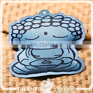 Custom Special Shape 3D Sponge Filling Double Face Mascot Woven Badge thumbnail-1