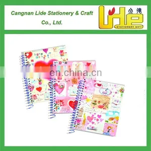 2016 Wholesale Custom Logo Printed Plastic Cover Different Designs Delicate Art Paper Spiral Bound Notebook thumbnail-1
