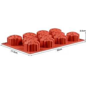 Free Sample Food Grade Heat Resistant Nontoxic Silicone Cake Mould Baking Mousse Pudding Mould Tool Flower Shape 11holes thumbnail-1