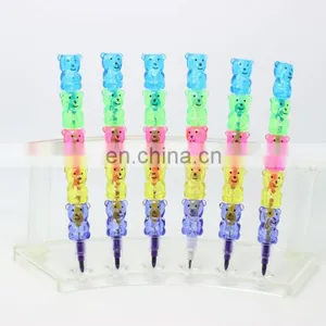 Bear Shaped Stacker Crayon Multi Colored Crayon thumbnail-1