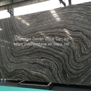 Black Wood Marble Slab Polished Marble Tiles on Sale thumbnail-5