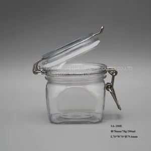 200ml Square PET Plastic Cosmetic Empty Jar and Bottle for Packing 200g Herbal Personal Skin Care Lotion or Face Cream thumbnail-3