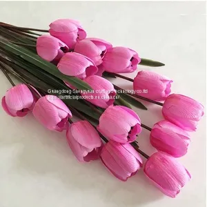 China Supplier the Newest Design Artificial Blossom Tulip Flower thumbnail-1