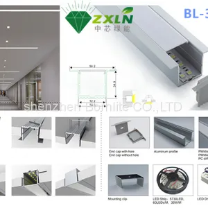 Led Linear Light Fixture 2ft 3ft 4ft 5ft 8ft 18w 22w 36w Dimmable White 6000k Led Flat Tube Lights thumbnail-3