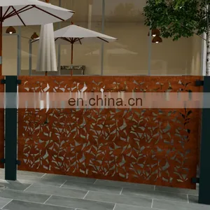 Privacy Fence for Garden Decoration Hot Rolled Corten Steel Fence thumbnail-3