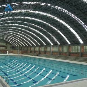 New Design Space Frame Structure Roofing Building Galvanized Steel Swimming Pool Roof Cover thumbnail-1