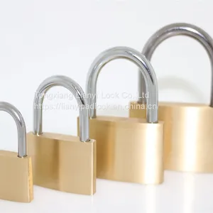 Top Security Good Quality Cheap Waterproof 30mm Thin Type Brass Padlock With Brass Key Iron Key thumbnail-1
