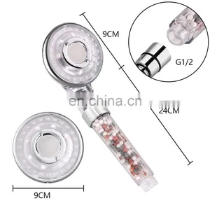 LED Filtration Ionic Showerhead 200% High Pressure 40% Water Saving With 7 Sprays Shower Head thumbnail-3