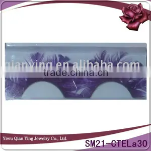 Crazy Purple False Artificial Cosmetic Feather Eyelash thumbnail-1