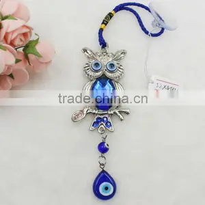 Islamic Fashion Owl Blue Evil Eye Pendant Car Hanging thumbnail-1