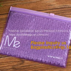 Re-close Lipstick Mascara Travel Packaging, Bubble Padded Zipper Bag, Cushioned Postal Bags With Zipper thumbnail-1