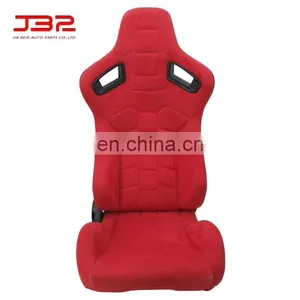 Red With Lattice Upholstery JBR1074 Single Slider Suede for Sports Car Use Racing Car Seat thumbnail-1
