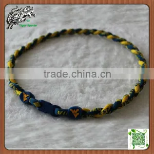NCAA West Virginia Mountaineers University Sports Twisted Tornado Necklace thumbnail-1
