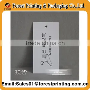 Black LOGO Custom Clothes Price Tags Card Stock Paper Luggage Tag Fashion Tag Line thumbnail-1