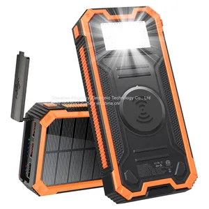 Hot-selling Waterproof Solar Mobile Power PD Fast Charge 30000 MA Mountain Lighting Wireless Power Bank thumbnail-4