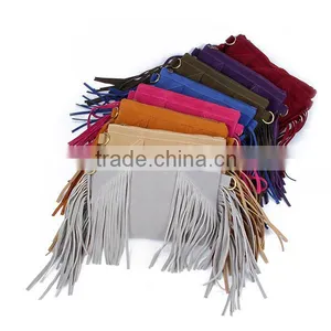 Bohemia Style Suede Clutch Bags/Designed Fringe Tassel Bag/New Clutch With Tassels thumbnail-6