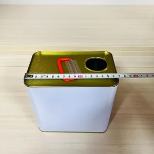 Factory Supply 2 Liters Tinplate Square Barrel 2 L Oil Paint Barrel Empty Barrel Polyurethane Paint Barrel Solidifying Agent Packaging Barrel thumbnail-3