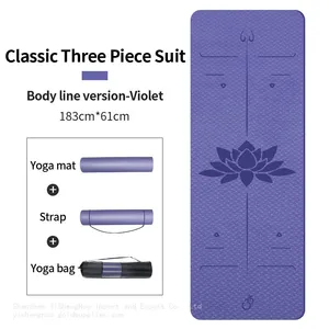 Yogamat Tpe New Balance Tpe Yoga Mat With Logo Travel Non Slip thumbnail-4