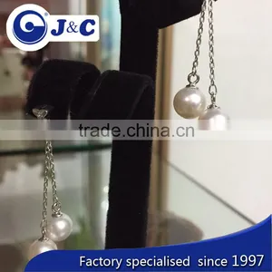 White Real Nature White Pearl Earring,pearl Eardrop,pearl Ear Stud,pearl Ear Nail thumbnail-4
