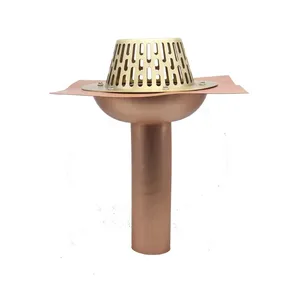 Strain Round Pipe Copper Roof Drain Scupper thumbnail-1