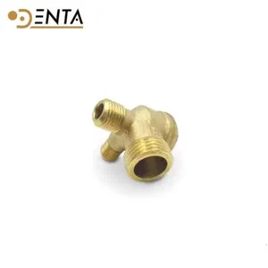 Male Thread Air Compressor Copper /brass Check Valve 3 Port Accessories Connector For Air Compressor 20*14*10 Replacement thumbnail-1